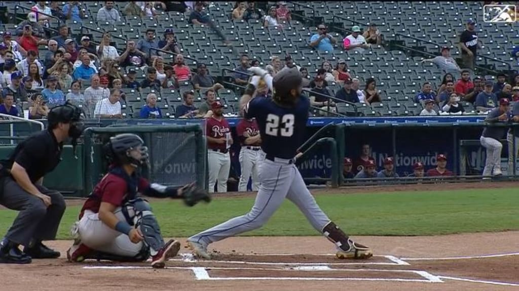 May 30, 2021: San Diego's Fernando Tatis Jr. (23) watches during a pitching  change during MLB action between the San Diego Padres and the Houston  Astros at Minute Maid Park in Houston