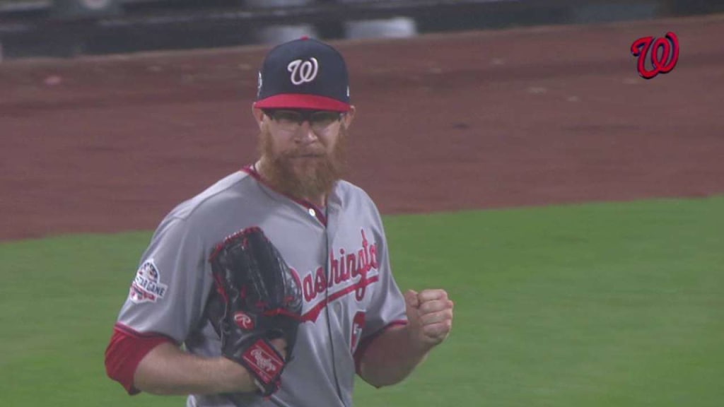 Washington Nationals' Bryce Harper, Max Scherzer, & Sean Doolittle