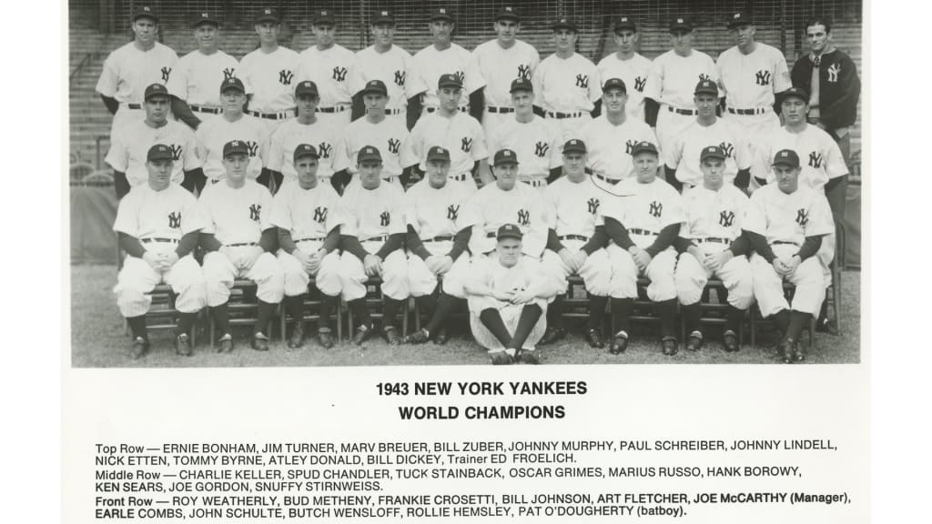 1943 NY Yankees World Series Champions with Commissioner Landis - Bronx NYC