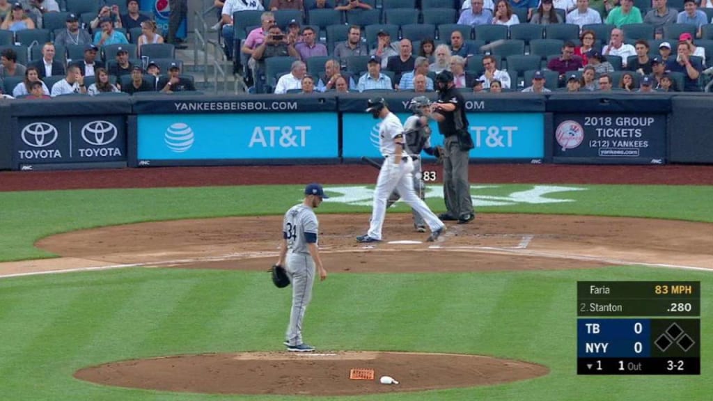 Faria fans Stanton in the 1st