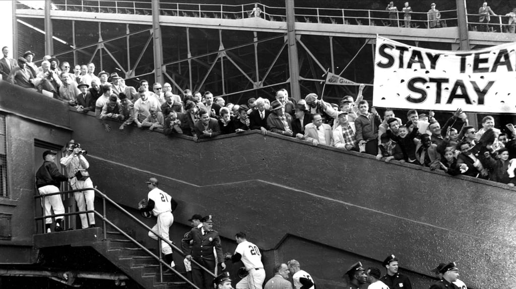 Watch rare footage of the Giants' final game at the Polo Grounds in vivid  color