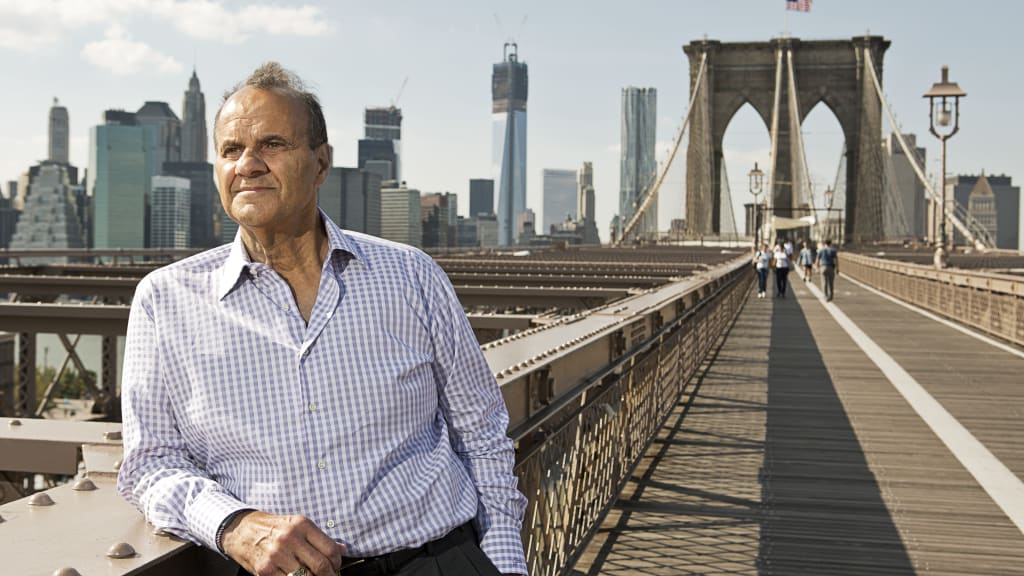 Joe Torre on the Brooklyn Bridge