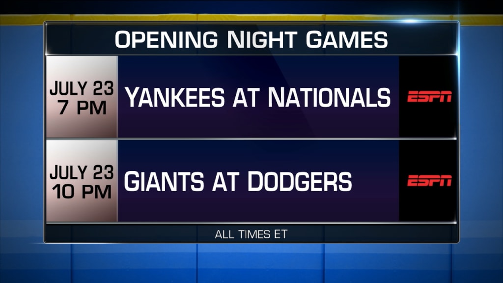 Dodgers: MLB Opening Night Game Time Schedule Announced - Inside