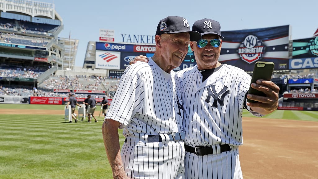 Old-Timers’ Day meant so much to Brown (left, with Reggie Jackson), and he would always thank the Yankees personally for making him part of the festivities. Brian Richards, the New York Yankees Museum curator, remembers the look in Brown’s eyes after hearing the Stadium crowd cheer his name during his last Old-Timers’ Day in 2019. “Seventy years dropped away. You saw this look of so much pride. It was like it was 1947 all over again.”