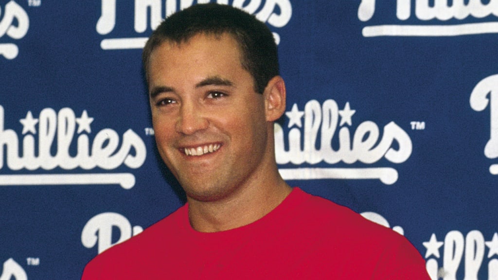 The last time the Phillies had the No. 1 pick in the Draft, they selected Pat Burrell, who hit 251 home runs in nine years with the club. (Phillies)