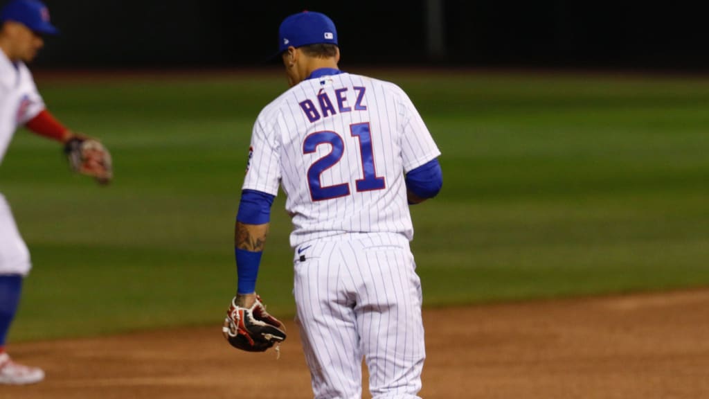 Javier Baez Game-Used Jersey -- Memorial Day -- 5/30/16 vs. Los Angeles  Dodgers