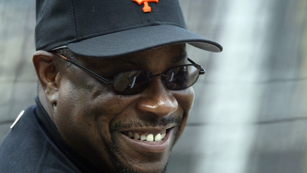 SAN FRANCISCO - OCTOBER 24: Manager Dusty Baker #12 of the San Francisco Giants smiles prior to Game five of the 2002 World Series against the Anaheim Angels at Pacific Bell Park on October 24, 2002 in San Francisco, California. The Giants defeated the Angels 16-4 (Photo by Donald Miralle/Getty Images)