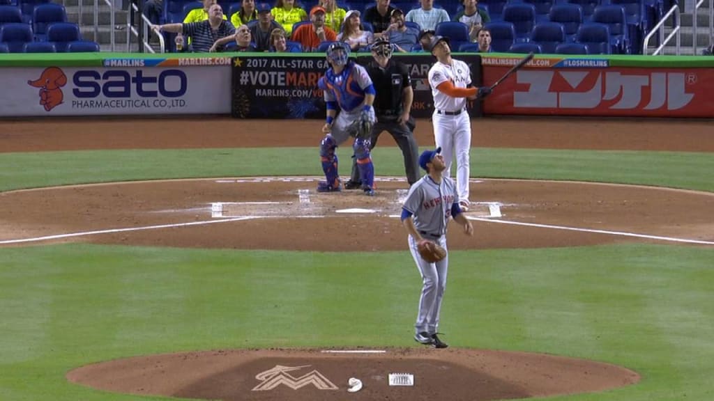 Fan catches Giancarlo Stanton's 300th home run, asks for 2 Bud