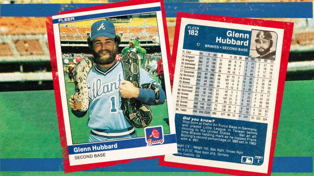 Glenn Hubbard's snake-draped baseball card will be memorialized