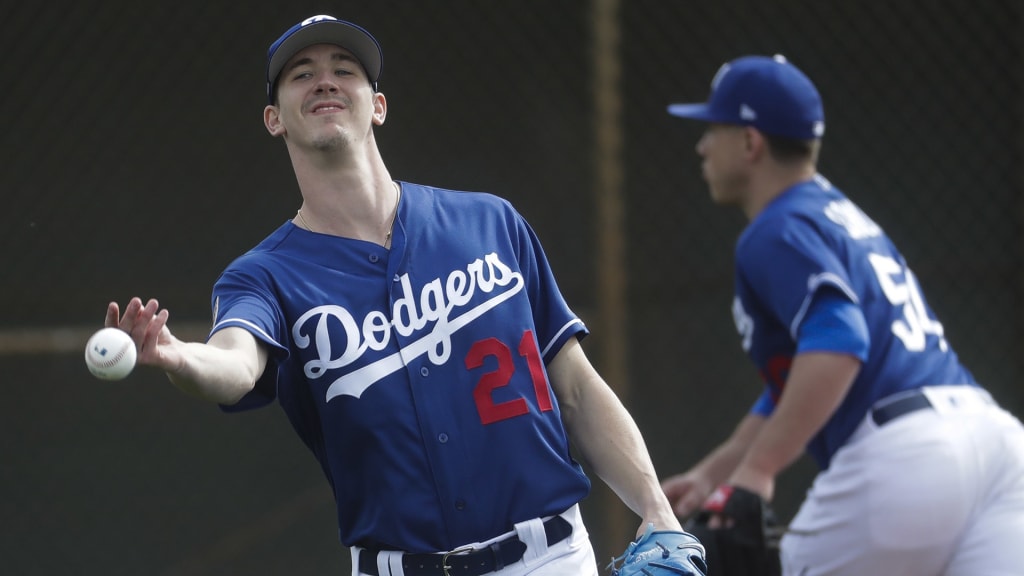 Dodgers Walker Buehler 2019 Game Used Baseball - Buehler 1st Home Run Game