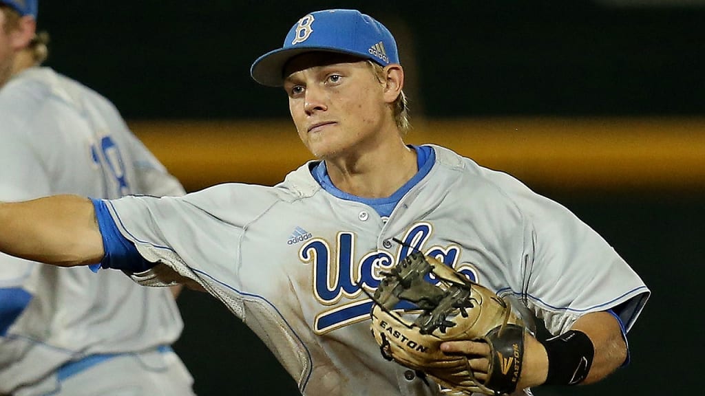 Nick Valaika hit .225 in 21 games for UCLA this season before suffering a season-ending wrist injury. (Getty)