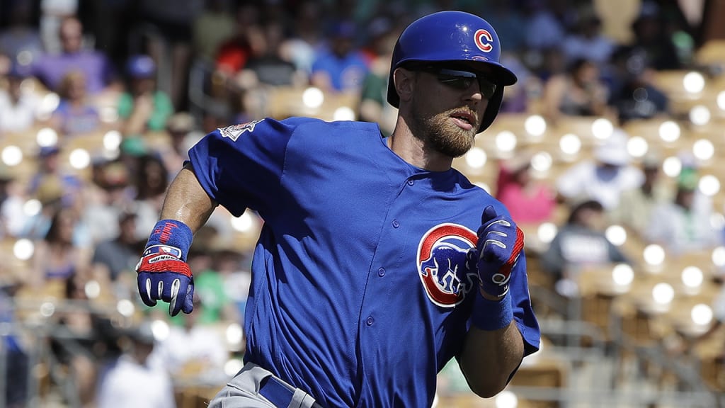 Chicago Cubs' Ben Zobrist runs during a spring training baseball game against the Chicago White Sox, Friday, March 17, 2017, in Phoenix. (AP Photo/Darron Cummings)