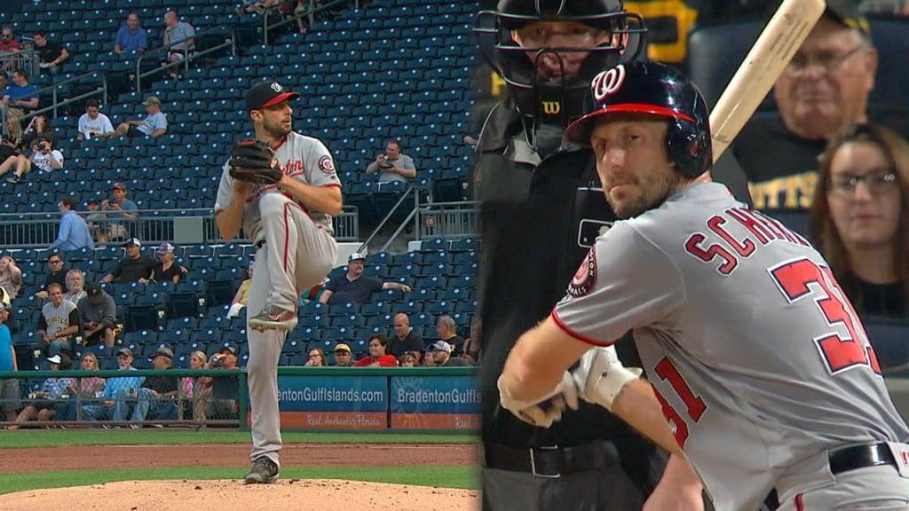 Scherzer K's 3, singles in return