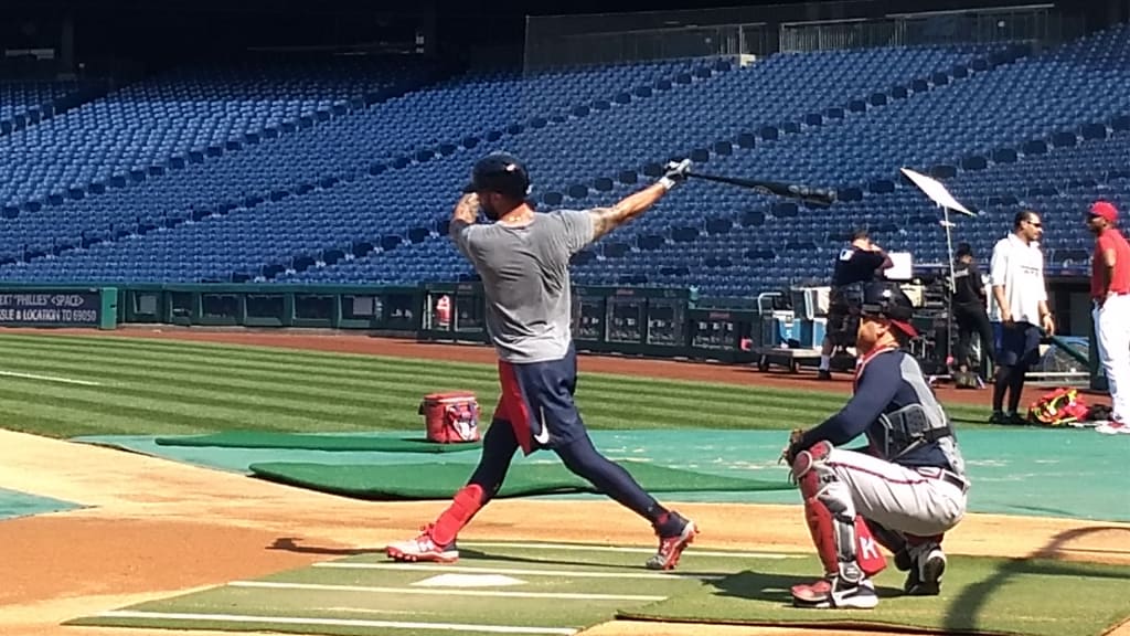 Nick Markakis successfully takes live batting practice