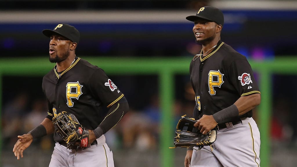 Starling Marte (left) and Gregory Polanco are friends off the field. (Getty)