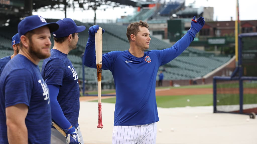 Chicago Cubs left fielder Joc Pederson finally receives his World Series  ring in his return to Dodger Stadium