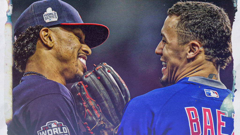 Francisco Lindor and Javier Baez of the Puerto Rico celebrate a