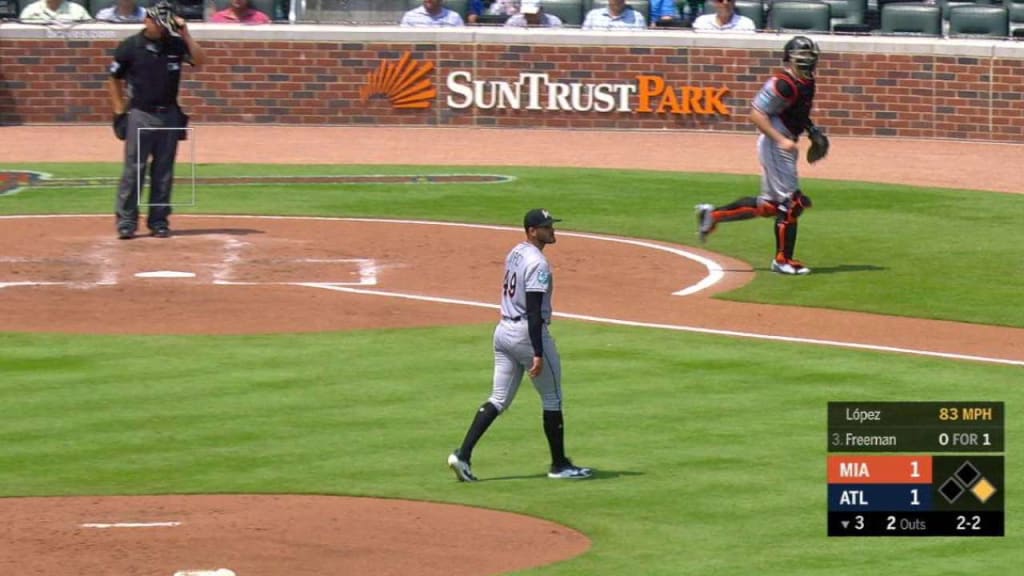 Lopez strikes out Freeman