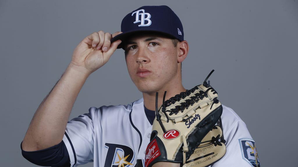 This is a 2018 photo of Jaime Schultz of the Tampa Bay Rays baseball team. This image reflects the spring training active roster as of Sunday, Feb. 18, 2018 when this image was taken. (AP Photo/John Minchillo)