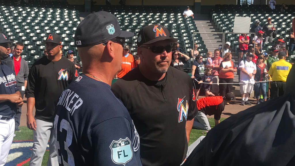 Former Braves manager Fredi Gonzalez is now the Marlins' third-base coach. (MLB.com)