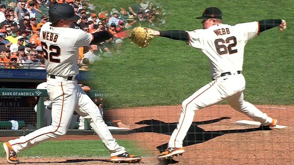 Logan Webb and Kevin Gausman have a friendly rivalry in the batting cage.  😂, By KNBR