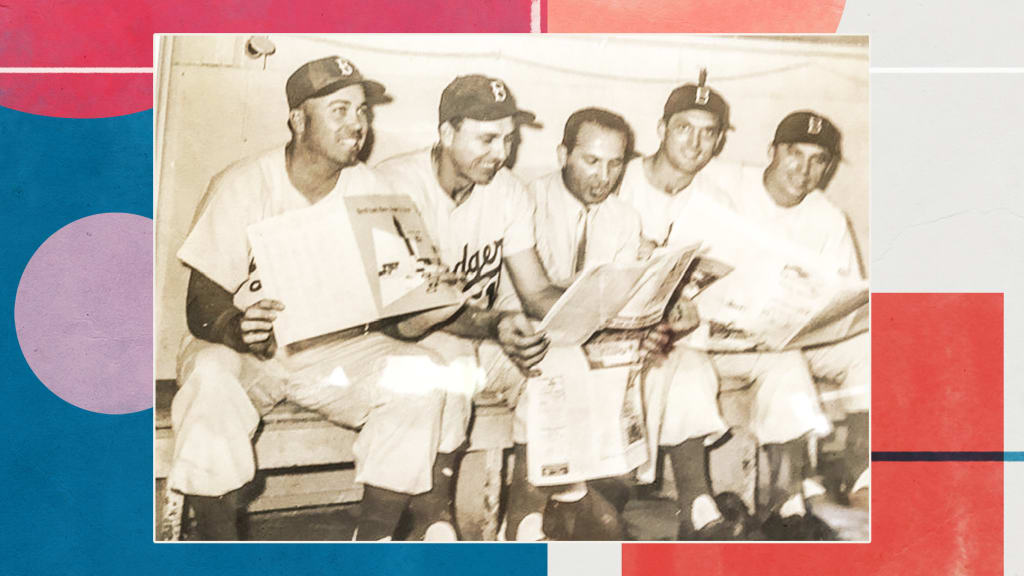 Villante with the Brooklyn Dodgers looking over their investments. They were part of an investment group known as "Flock Syndicate" -- named because the Dodgers, when they were the Robins, were nicknamed "The Flock."