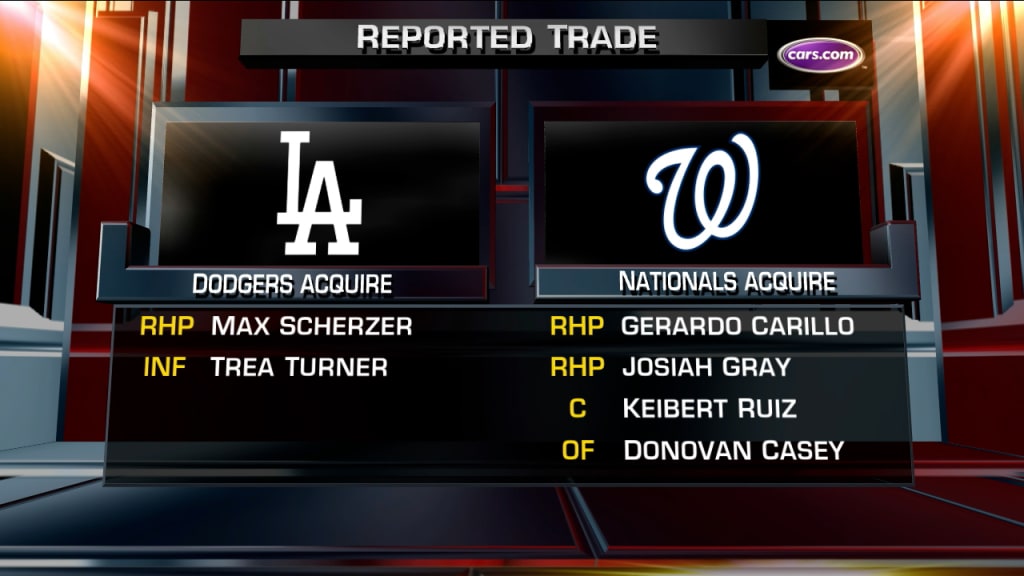 Washington Nationals trade Max Scherzer, Trea Turner to Los Angeles Dodgers