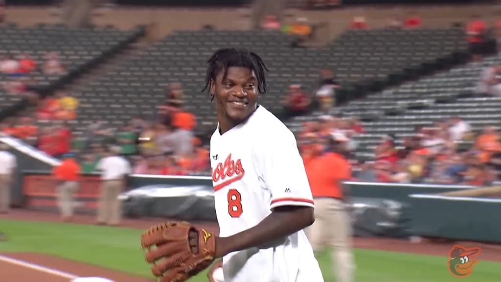 Check Out Lamar Jackson's First Pitch at Camden Yards