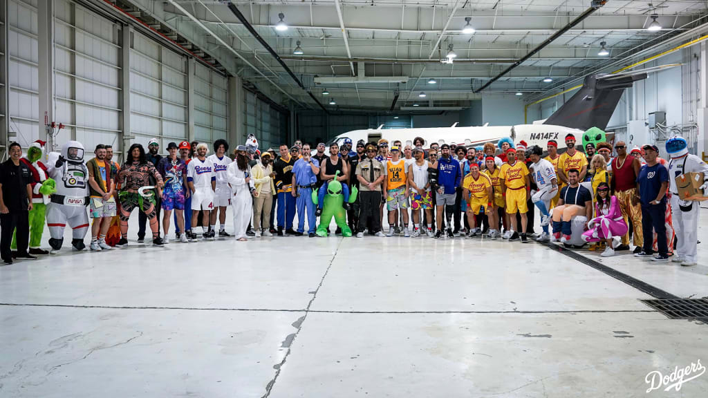 Dodgers Hold Annual Team Costume Dress Up Day for Flight to San Francisco