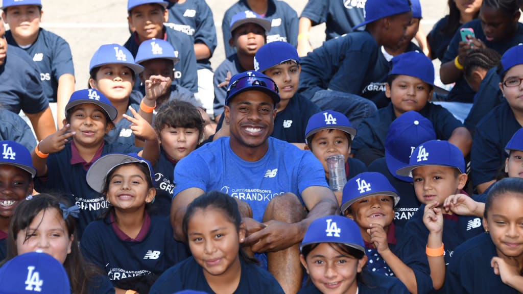 "It's always important to remember we were in these kids' shoes at some point in our life," Curtis Granderson said. (Los Angeles Dodgers Foundation)