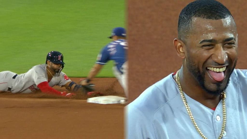 Nunez's crafty slide at second
