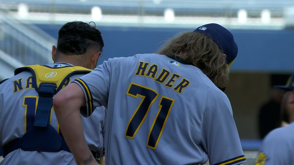 2023 Josh Hader Home White Game-Used Jersey Used in 8 Games; 9 Ks and 3  SVs; MLB Authenticated