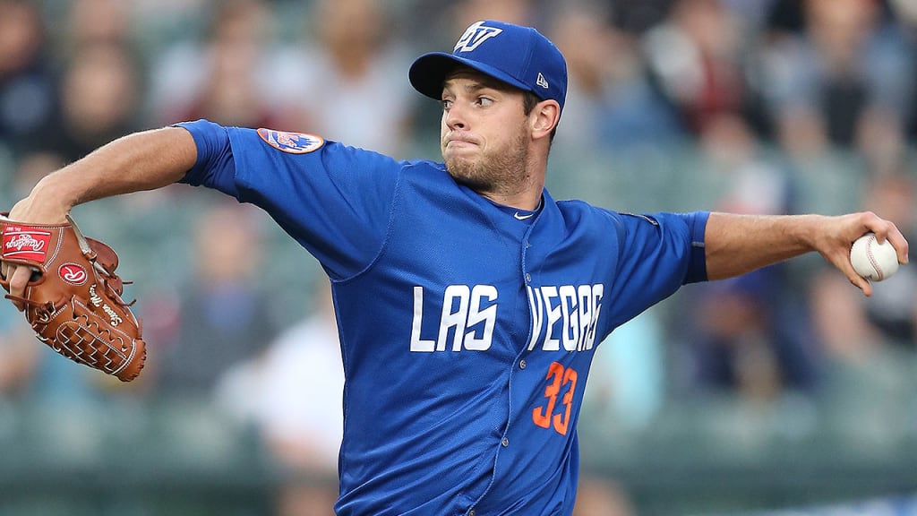 New York Mets starting pitcher Steven Matz throws a strike