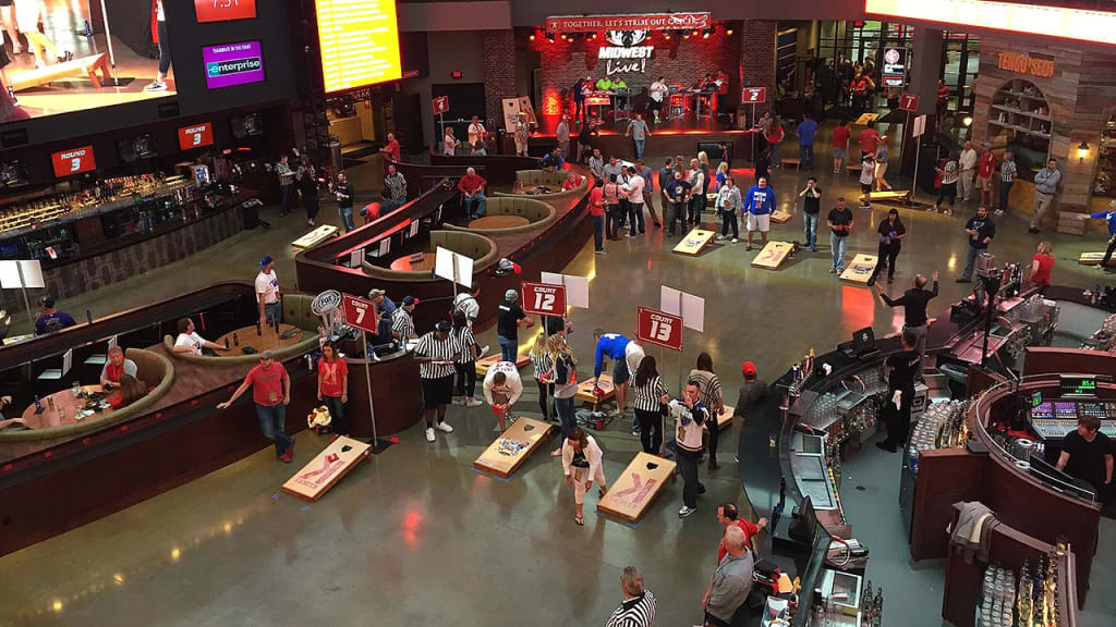 Ballpark Village hosted the Cornhole Challenge, raising funds for cancer research and to help those with the disease.