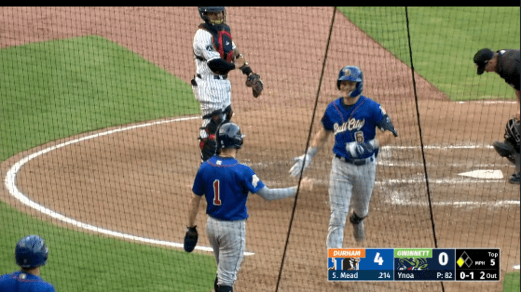 Curtis Mead cranks two-run homer