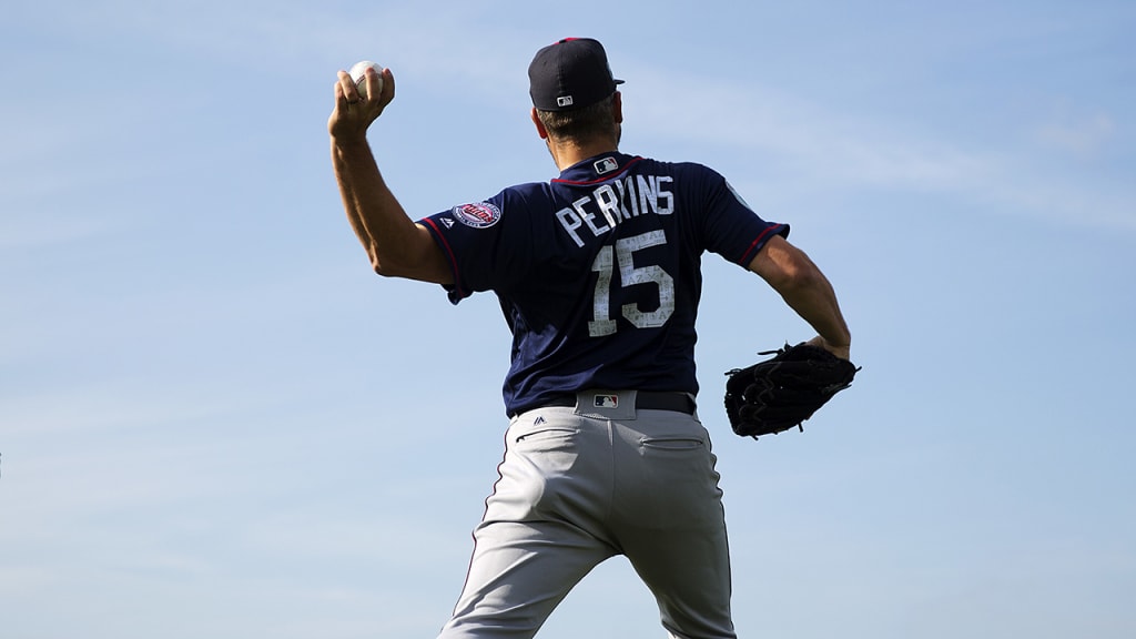 Twins closer Glen Perkins' Wednesday bullpen session was forced inside due to rain. (David Goldman/AP)