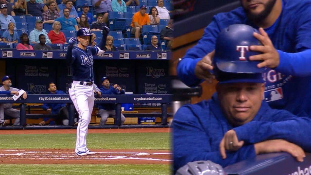 Martin Perez wanted to protect Bartolo Colon by giving him a helmet, but we  want to see him bat again