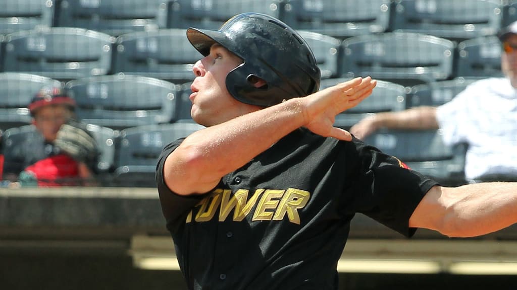 Michael Suchy, pictured here with the Class A West Virginia Power, homered against the Rays. (MiLB.com)