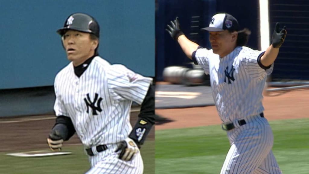 Hideki Matsui homers into second deck at Yankees' annual Old