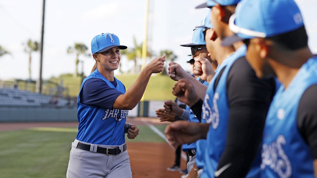 It’s going to be a while before anything in Balkovec’s new life feels truly run of the mill, but the game itself looked much like any other. The ponytail protruding from the Tarpons manager’s cap notwithstanding, there was hardly anything unique happening in the team’s dugout. To the young females in the crowd, though, Balkovec’s presence was everything. “It was such an empowering moment,” 10th grader Anuja Seeram said of seeing a woman walk out onto the field. “It was truly amazing."