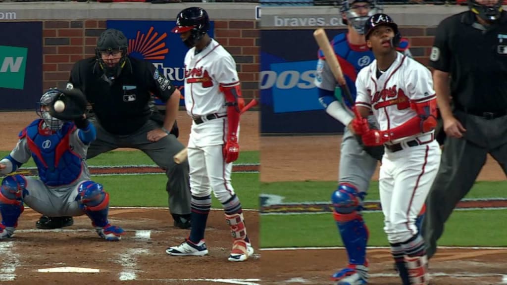 Ronald Acuna Jr. with a Grand Slam to become the first ever player to , ronald  acuna jr