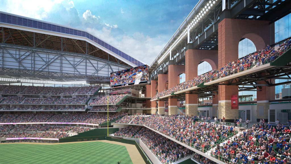 The new Texas Rangers stadium is completely air-conditioned with
