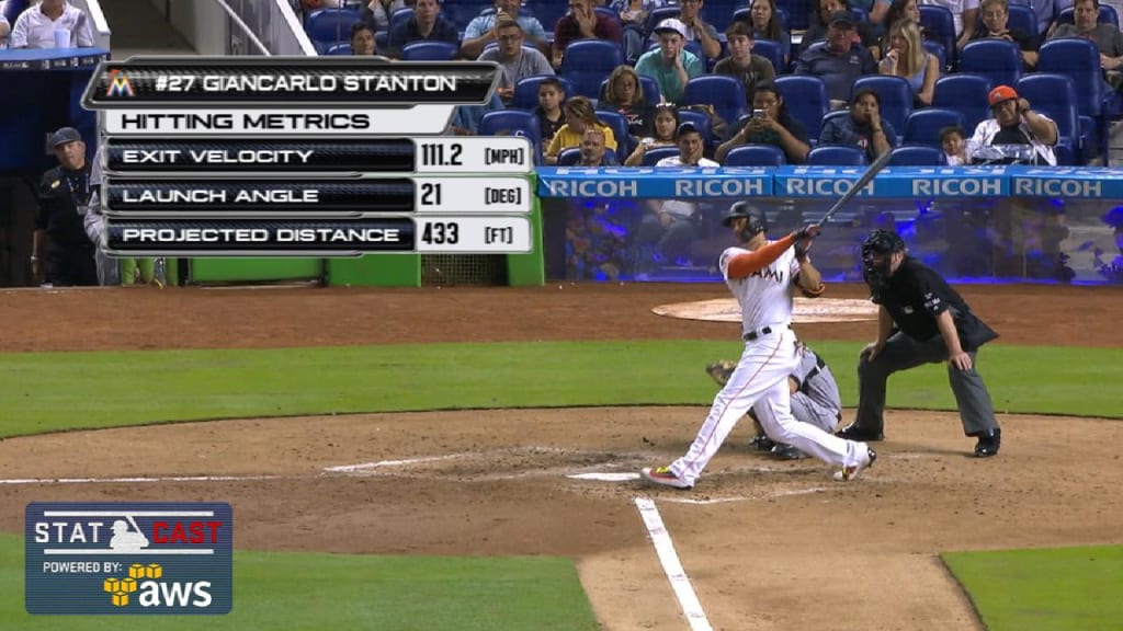 Giancarlo Stanton setting torrid pace in hitting home runs for Marlins