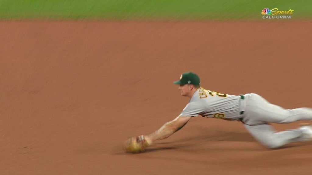 Chapman's diving stop at third