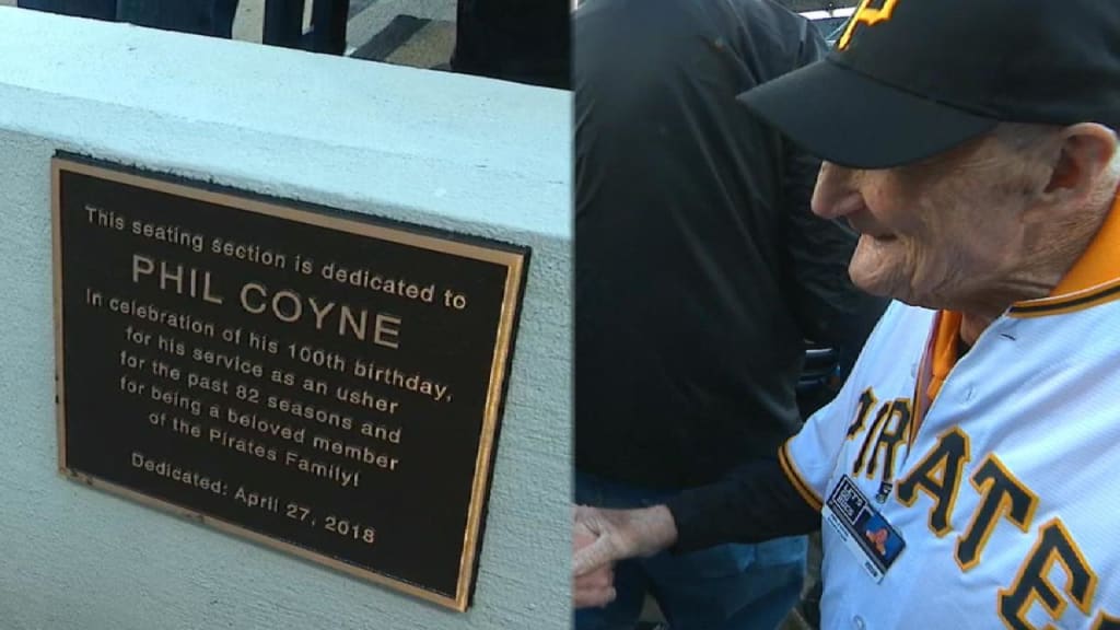 Pirates Celebrate Long-Time Usher Phil Coyne's 100th Birthday