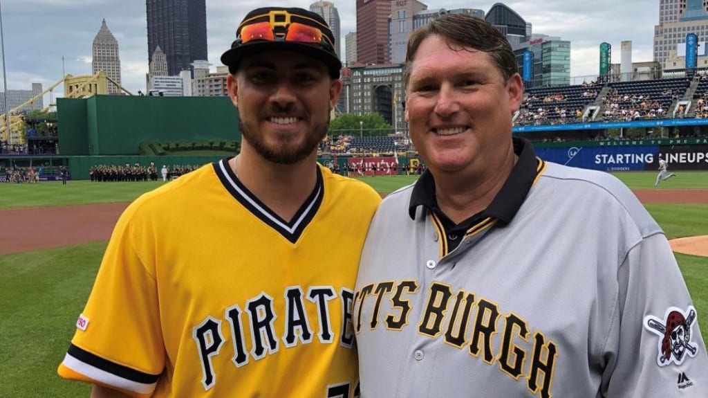 Geoff Hartlieb with his father, Chris