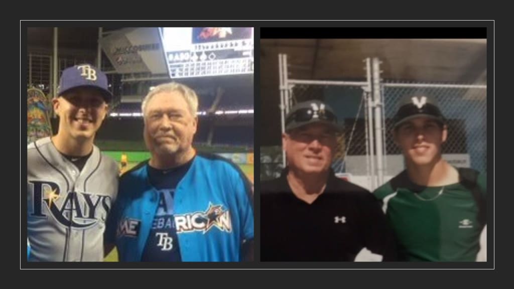 Corey Dickerson with his father, Tim