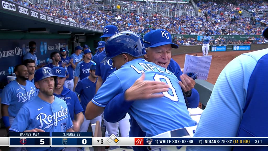 Kansas City Royals' Nicky Lopez waits for a pitch from Baltimore