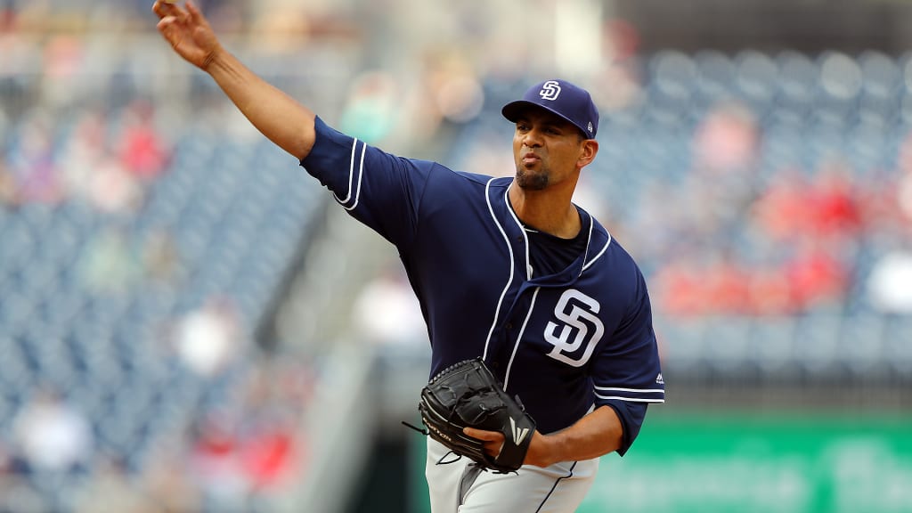 WASHINGTON, D.C. - MAY 23: Tyson Ross #38 of the San Diego Padres pitches during a game against the Washington Nationals at Nationals Park on Wednesday, May 23, 2018 in Washington, D.C. (Photo by Alex Trautwig/MLB Photos via Getty Images)