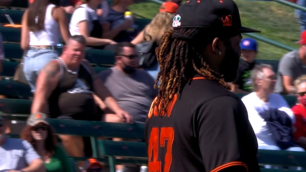 Johnny Cueto K's Mike Trout